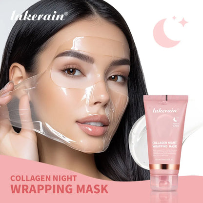 Lakerain Collagen Night Wrapping Mask – Deep Hydration & Radiance Boosting Overnight Gel for Glowing, Firm Skin